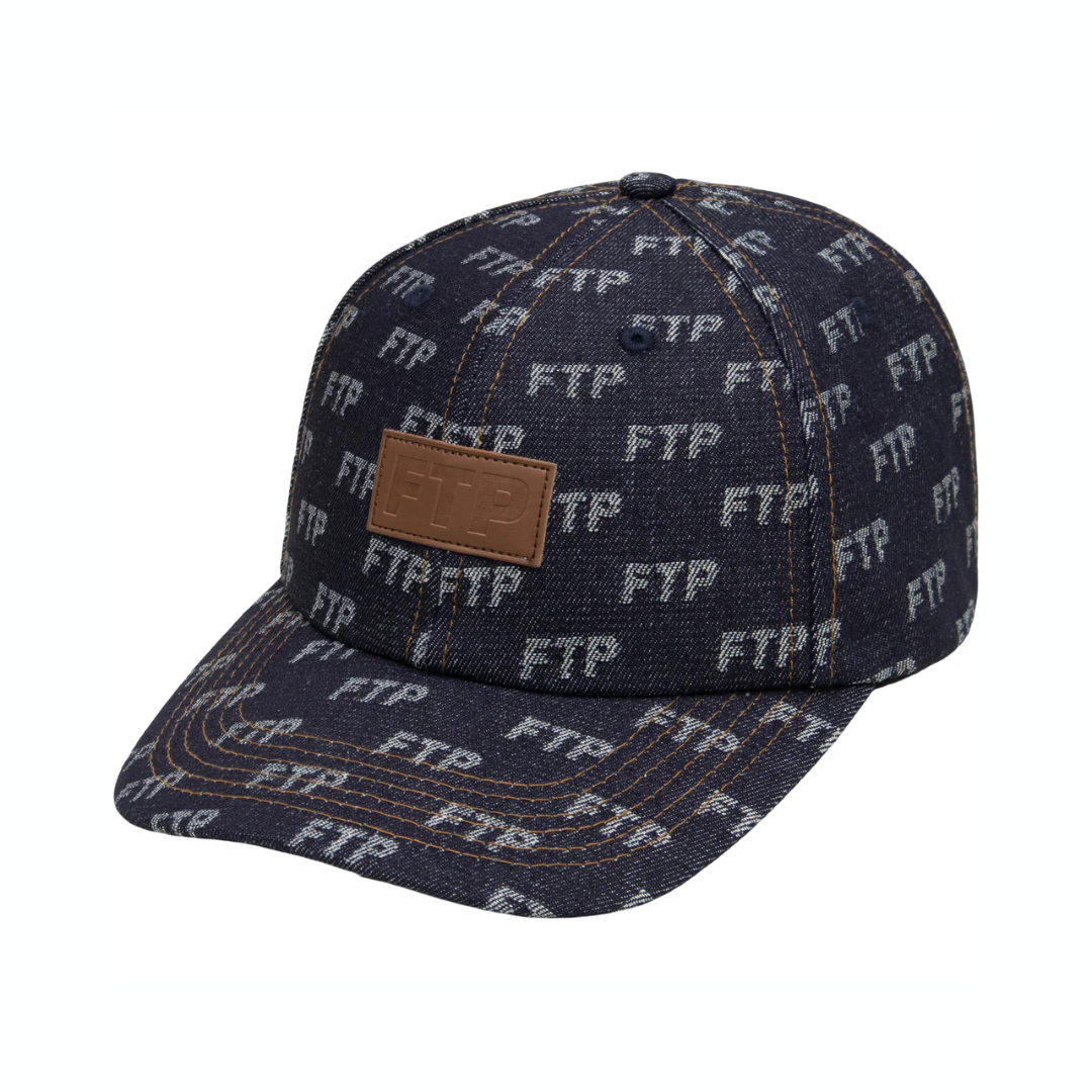 Jacquard Denim Logo 6 Panel StrapBack (Indigo)